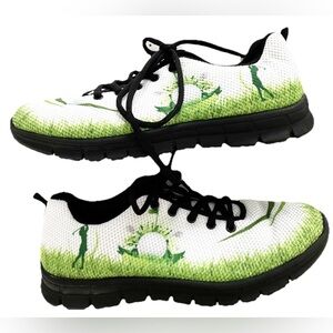 DAWGS Men’s Golf Shoes Size 11 – Grass Print Lightweight Mesh Walking Sneakers